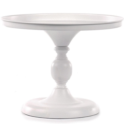 Immagine di ALZATINA METALLO BIANCA PIANO SPECCHIO D35 H27