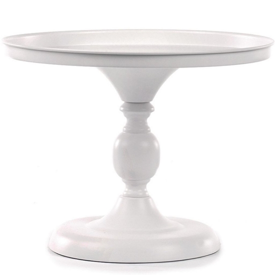 Immagine di ALZATINA METALLO BIANCA PIANO SPECCHIO D35 H27