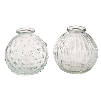 Immagine di BOTTIGLIE TONDE MIX IN 2 DESIGN D. 8.5 H. 8.2 CM