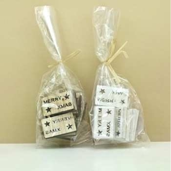 Immagine di WOOD MERRY XMAS CM5X3 X10PZ. BAG. W