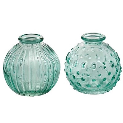 Immagine di BOTTIGLIE TONDE MIX IN 2 DESIGN D. 8.5 H. 8.2 CM