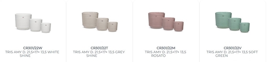 Picture of TRIS CASPO' AMY D. 21,5+17+ 13,5 CM