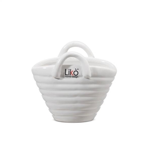 Picture of CESTINO 10.5*7 H 9.2 WHITE SHINE