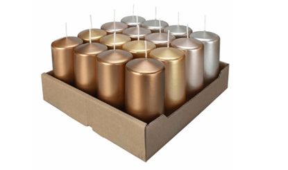 Immagine di CANDELE MOCCOLO TESTA PIATTA H.120 D.60 MM. LOWELY LACQUER