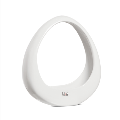 Immagine di OVAL H 27 X 24.5 X 10,5 CM. WHITE SHINE