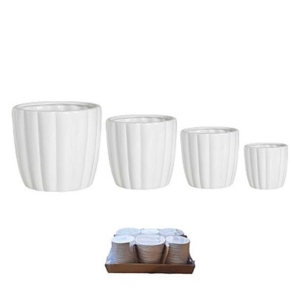 Immagine di SET CERAMICA BIANCA 16.8X15+13.5X12.5+10.8X10.8+7.5X10 INT