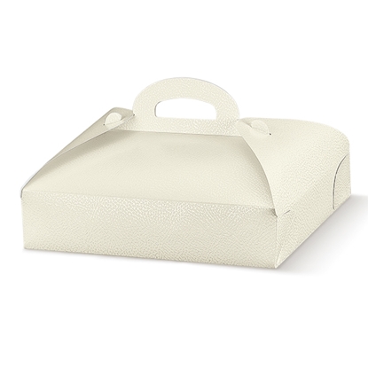 Immagine di SCATOLA PORTA PASTE 240X170X60 MM PELLE BIANCA