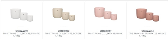 Immagine di TRIS CASPO' TRAVIS D. 21,5+17+ 13,5 CM
