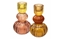 Immagine di Portacandele in vetro reversibile bicolore H. 110 D. 61 MM.