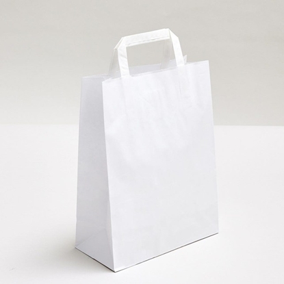 Immagine di SHOPPERS PIATTINA FSCV 32X16X44 CM. CF. 25 PZ. BIANCO