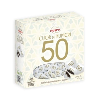 Immagine di CONFETTI CRISPO CUOR DI NUMERI 50 CF 250 GR
