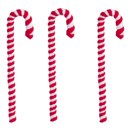Picture of BAG 3 CANDY CANES CM.15 RED/WHITE