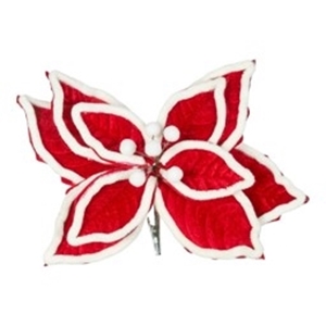 Picture of POINSETTIA VELLUTO CON CLIP