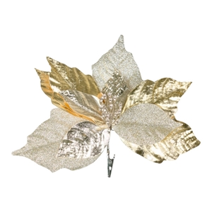 Immagine di POINSETTIA CON CLIP PLATINUM
