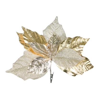 Picture of POINSETTIA CON CLIP PLATINUM