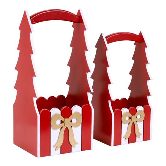 Picture of SET 2 CESTI LEGNO (M.G.CM.18x16,5x40)