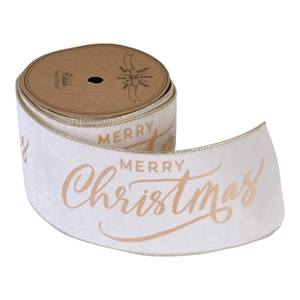 Picture of NASTRO CHRISTMAS WHITE CM.6,3 YARDS 10