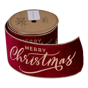 Picture of NASTRO CHRISTMAS BURGANDY CM.6,3 YARDS 10